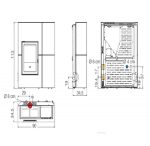 Estufa edilkamin de pellets modelo BLADE2 12UP canalizable - Imagen 3